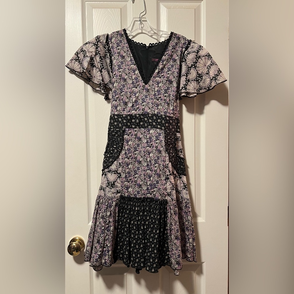 Liberty Art Fabrics Floral Dress with Ruffle Trim